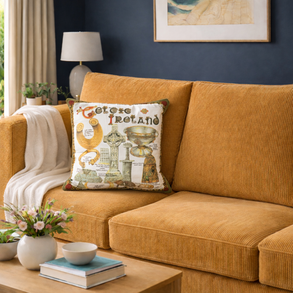 Celtic Ireland Large Linen Souvenir Cushion