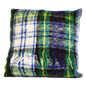 Square, Pure Mohair Blanket Cushion in Dress Gordon Tartan.