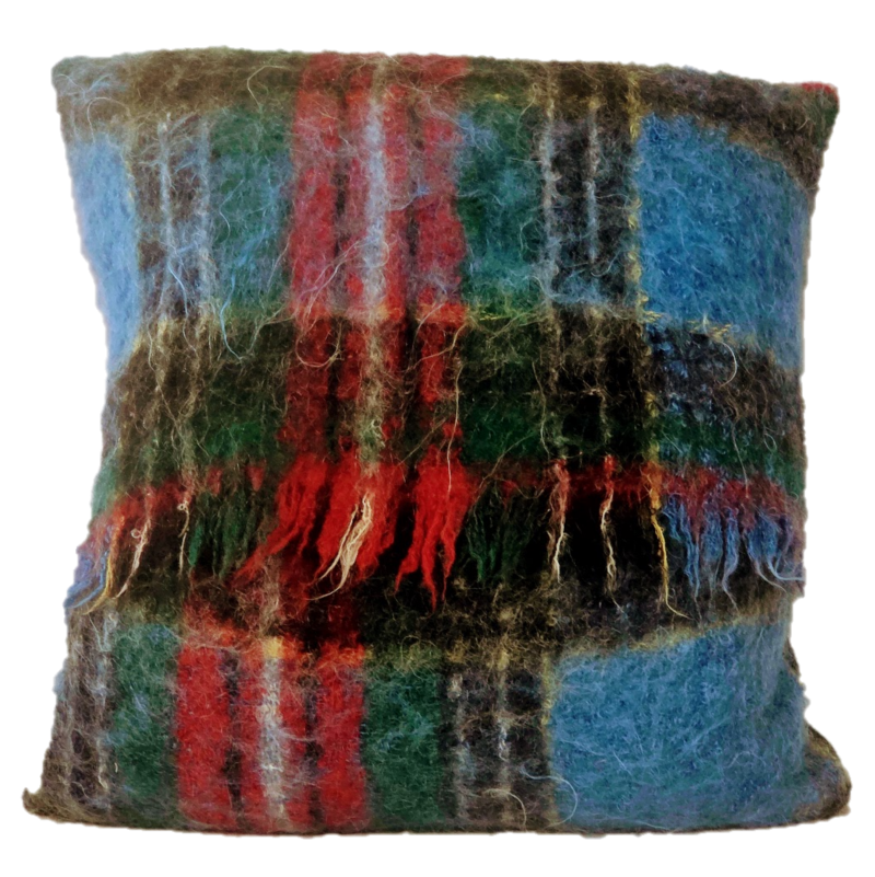 Square, Pure Mohair Cushion in Anderson Tartan.