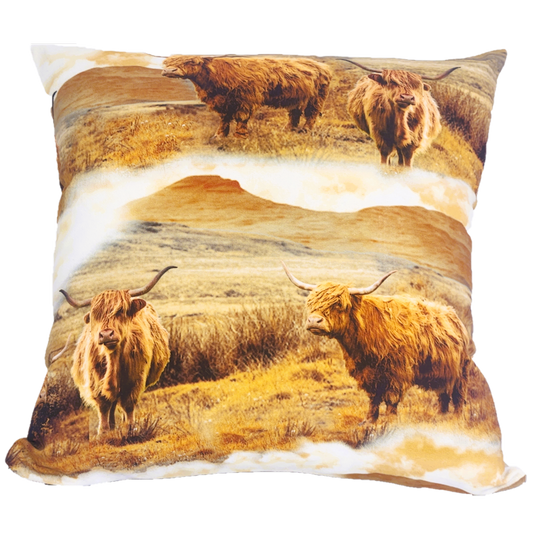 Square Highland Cow Cushion