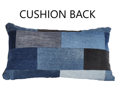 Scottish Saltire Flag Lumbar Cushion from Recycled Jeans